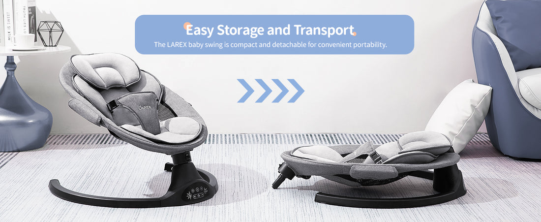 LAREX baby swing makes baby's leisure time more warm