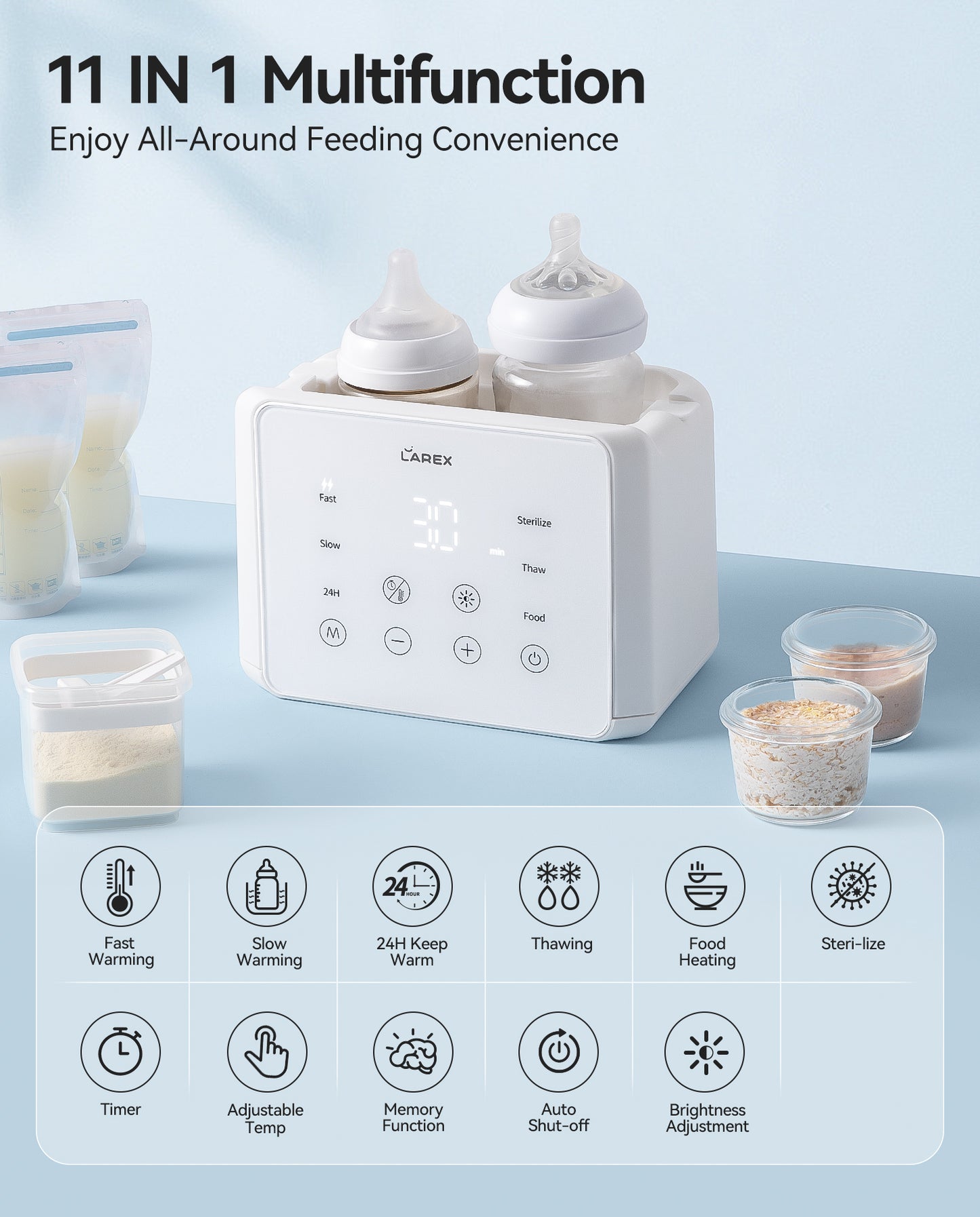 LAREX Double Bottle Warmer