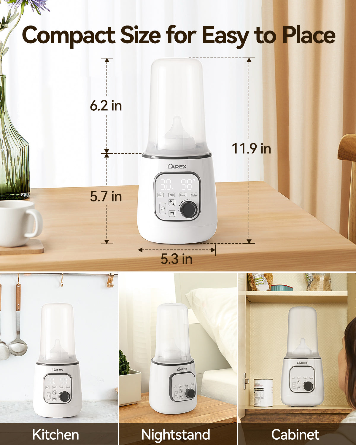 Larex 10-in-1 Baby Bottle Warmer