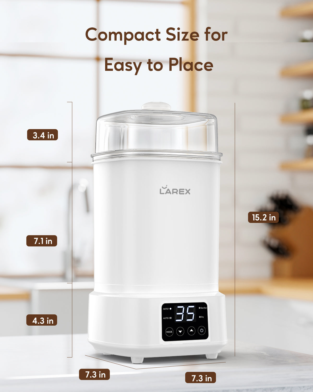 Larex Electric Steam Baby Bottle Sterilizer