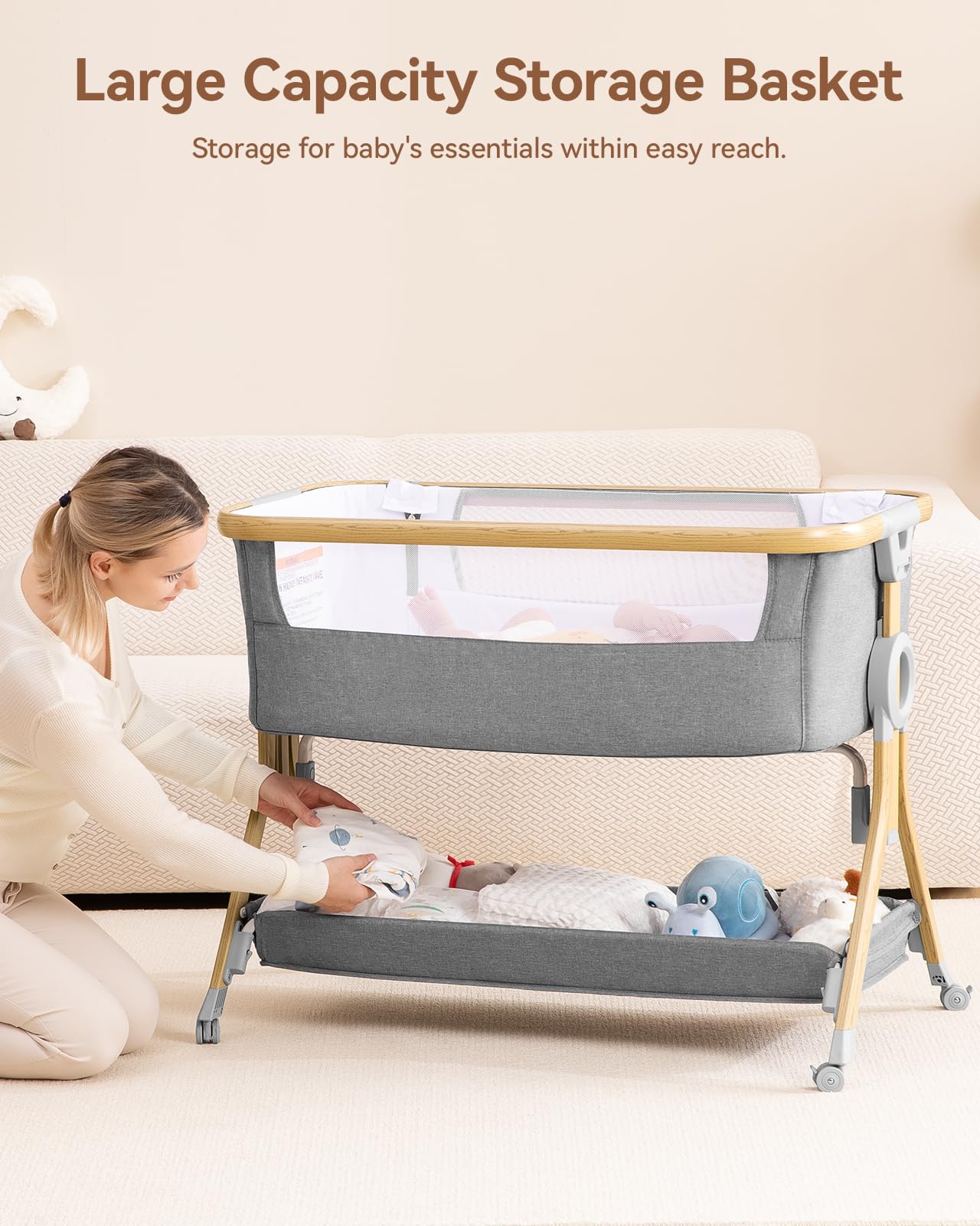 Larex 3 in 1 Bassinets Bedside Sleeper